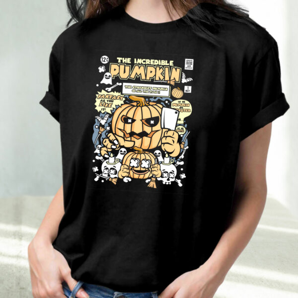 The Incredible Pumpkin Funny Graphic T Shirt