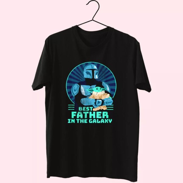 The Mandalorian And Grogu Best Father In The Galaxy T Shirt For Dad