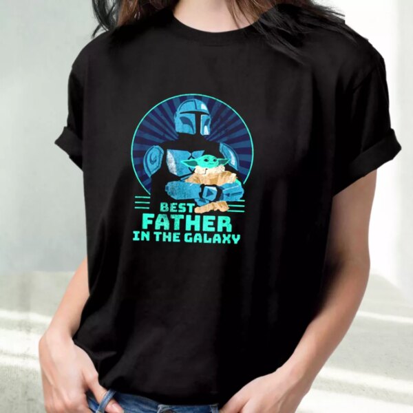 The Mandalorian And Grogu Best Father In The Galaxy T Shirt For Dad