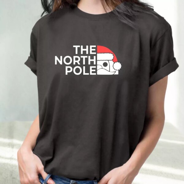 The North Pole Santa Christmas T Shirt Xmas Design