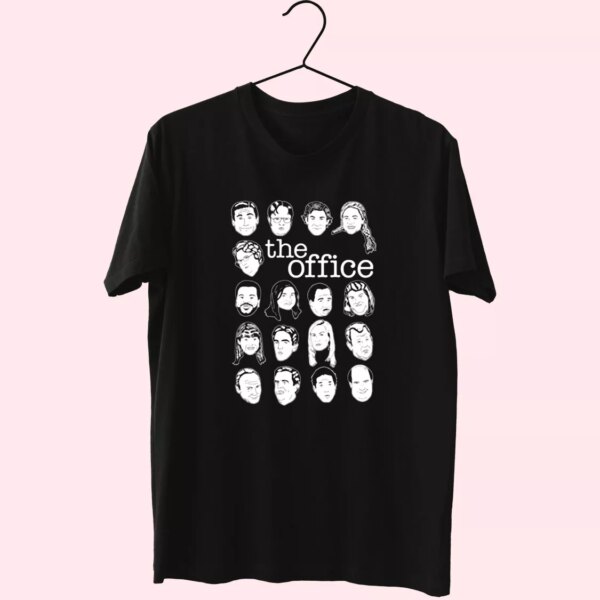 The Us Office Character Faces T Shirt Xmas Design