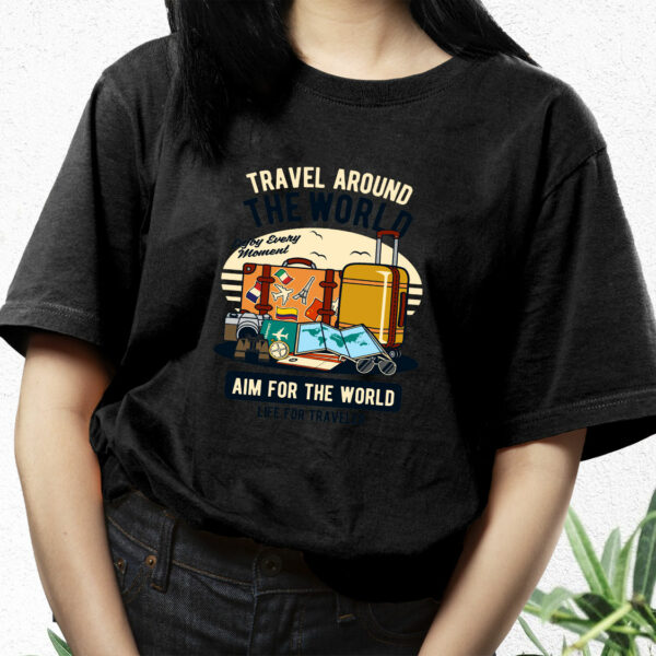 Travel Around The World Funny Graphic T Shirt