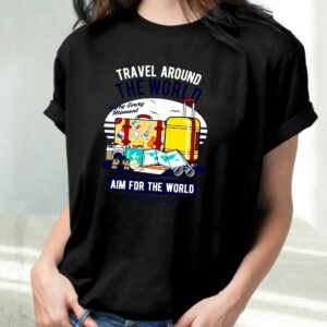 Travel Around The World Funny Graphic T Shirt 2 Travel Around The World Funny Graphic T Shirt 3