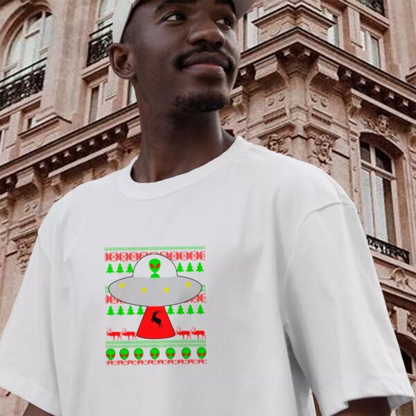 Ufo Alien Ugly Christmas Funny Christmas T Shirt