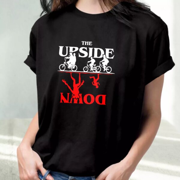 Upside Down Stranger Things Casual Trendy T Shirt