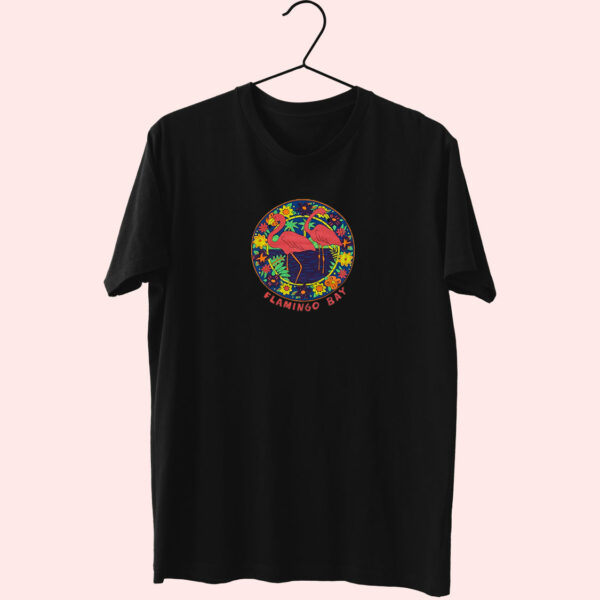 Vintage 90S Flamingo Bay Ocean Floral Essentials T Shirt