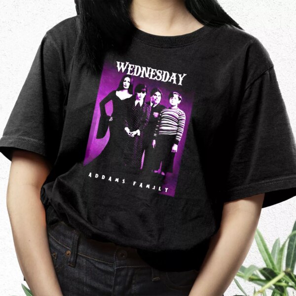 Wednesday Addams Family All Cast Casual Trendy T Shirt