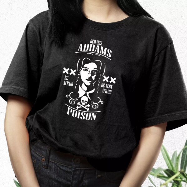 Wednesday Beware Addams Poison Casual Trendy T Shirt