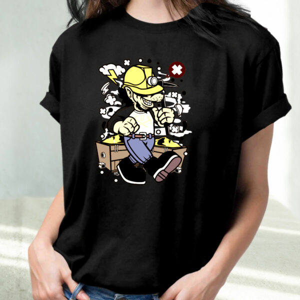 Wolf Gold Miner Funny Graphic T Shirt