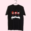 X Mas Santa Wine Glass T Shirt Xmas Design