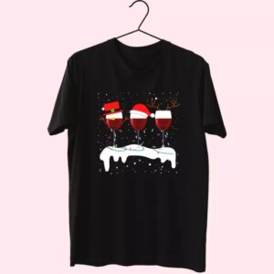 X Mas Santa Wine Glass T Shirt Xmas Design 3 X Mas Santa Wine Glass T Shirt Xmas Design 4