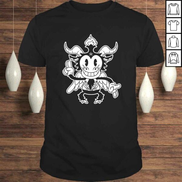 blackcraft cute kawaii Baphomet old Cartoon – Lucifer Shirt