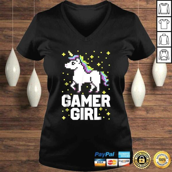 Gamer Girl Shirt Unicorn Video Game Cute Womens Shirt Gift