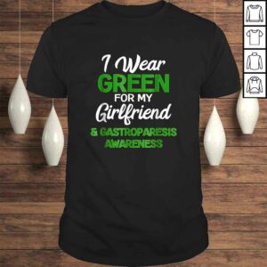Gastroparesis Awareness Girlfriend I Wear Green V-Neck T-Shirt Gastroparesis Awareness Girlfriend I Wear Green V-Neck T-Shirt