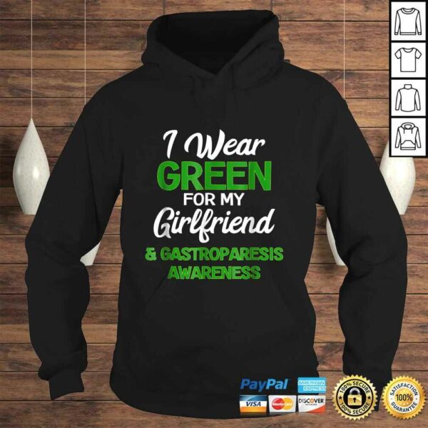 Gastroparesis Awareness Girlfriend I Wear Green V-Neck T-Shirt