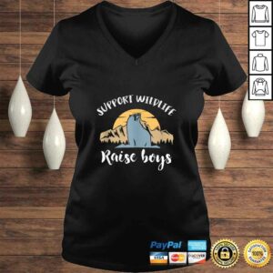 Gift For Mom Dad Support Wildlife Raise Boys Tee Shirt