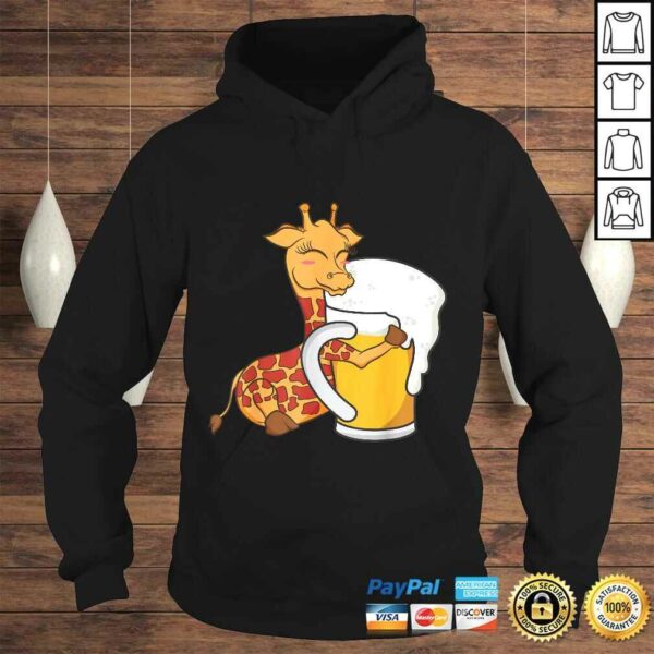 Giraffe Shirt – Cute Giraffe Hugging Beer Graphic Design Shirt