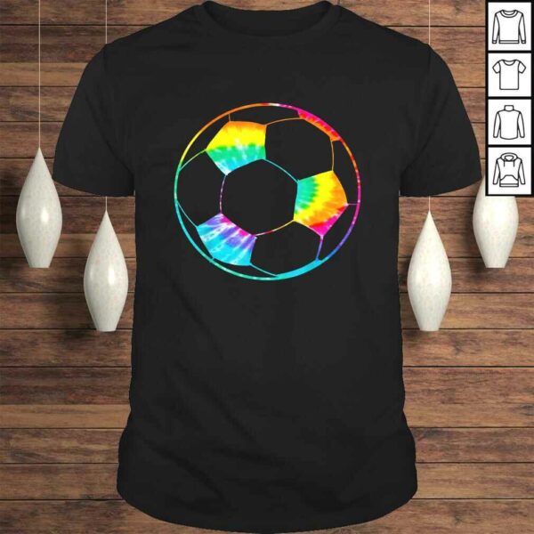 Girl Soccer Ball Shirt – Rainbow Trippy Hippie Tie Dye Gift Top