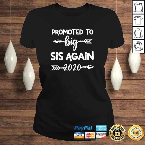 Girl Vintage Promoted to Big SIS Again est 2020 Sister Arrow TShirt