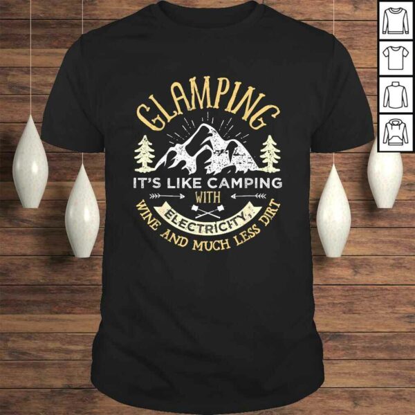 Glamping Definition Shirt Glamper Women Wine Funny Camping