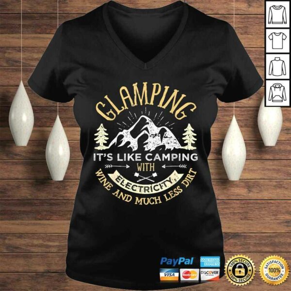 Glamping Definition Shirt Glamper Women Wine Funny Camping