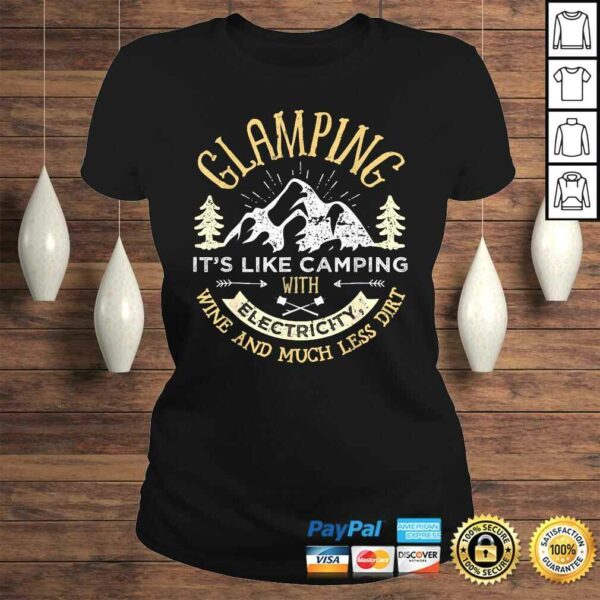 Glamping Definition Shirt Glamper Women Wine Funny Camping