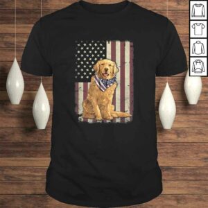 Golden Retriever American Flag Bandana 4th Of July Gift TShirt Golden Retriever American Flag Bandana 4th Of July Gift TShirt