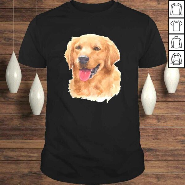 Golden Retriever Dog Shirt – Watercolor Art Golden Retriever TShirt