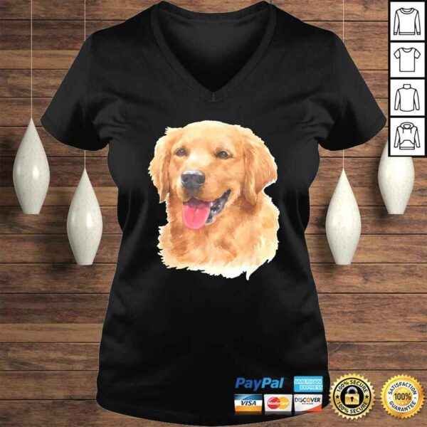 Golden Retriever Dog Shirt – Watercolor Art Golden Retriever TShirt