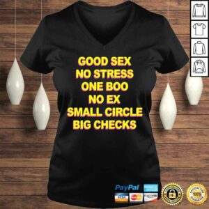 Good Sex No Stress One Boo No Ex Small Circle Big Checks TShirt