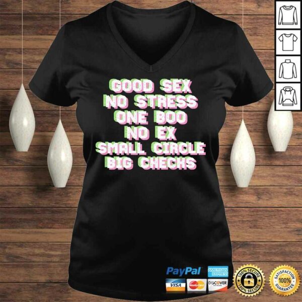 Good Sex No Stress One Boo Small Circle Big Checks I On Back TShirt