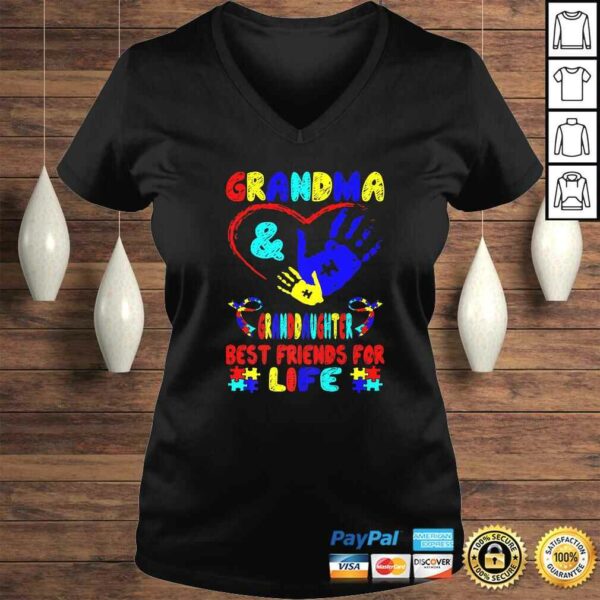 Grandma Granddaughter Best Friends For Life Autism Awareness Tee Shirt