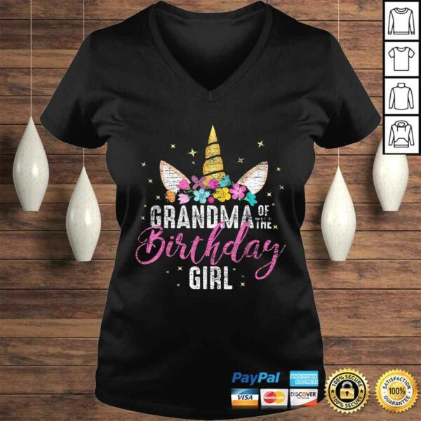 Grandma Of The Birthday Girl Grandma Gift Unicorn Birthday TShirt Gift