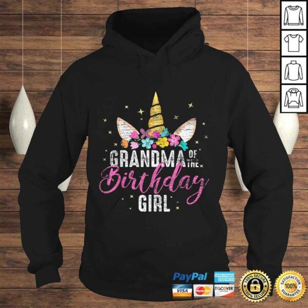 Grandma Of The Birthday Girl Grandma Gift Unicorn Birthday TShirt Gift