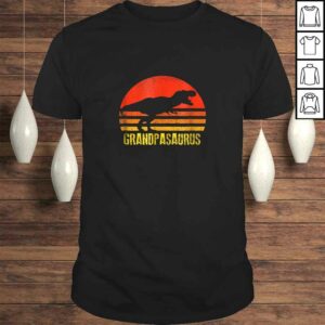 Grandpasaurus Shirt Retro Vintage Sunset Dinosaur Gift Grandpasaurus Shirt Retro Vintage Sunset Dinosaur Gift