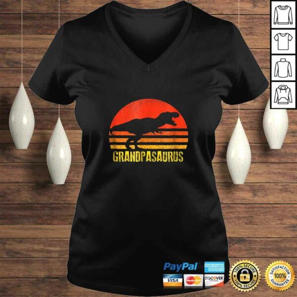 Grandpasaurus Shirt Retro Vintage Sunset Dinosaur Gift