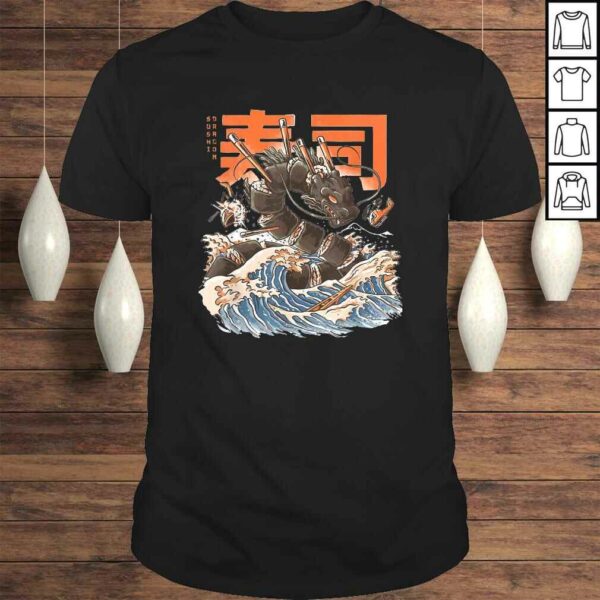 Great Sushi Dragon Funny Vintage TShirt