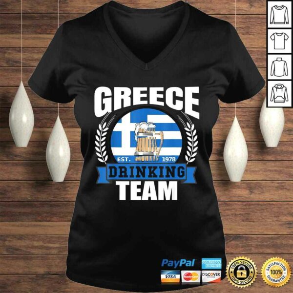 Greece Drinking Team Greek Flag Beer Party Grecian Shirt