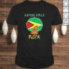 Guyana Flag Girls Rock Shirt Guyana women Tee gift