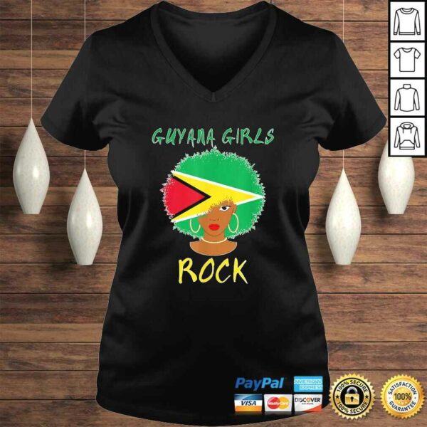 Guyana Flag Girls Rock Shirt Guyana women Tee gift