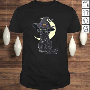 Halloween Scary Black Cat With Witch HaShirt Halloween Scary Black Cat With Witch HaShirt