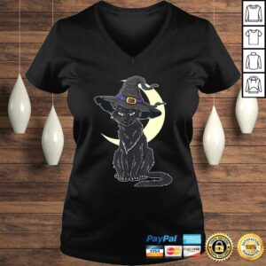 Halloween Scary Black Cat With Witch HaShirt 1 Halloween Scary Black Cat With Witch HaShirt 2