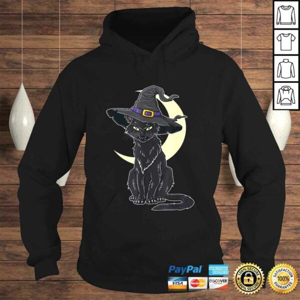 Halloween Scary Black Cat With Witch HaShirt