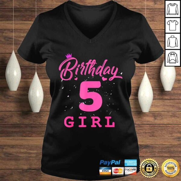 Happy Birthday Shirt, Girls 5th Party 5 Years Old Bday