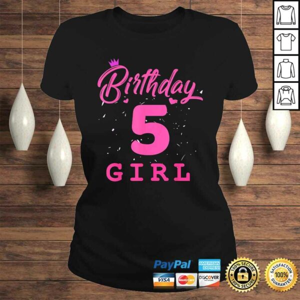 Happy Birthday Shirt, Girls 5th Party 5 Years Old Bday