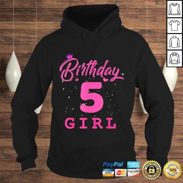 Happy Birthday Shirt, Girls 5th Party 5 Years Old Bday