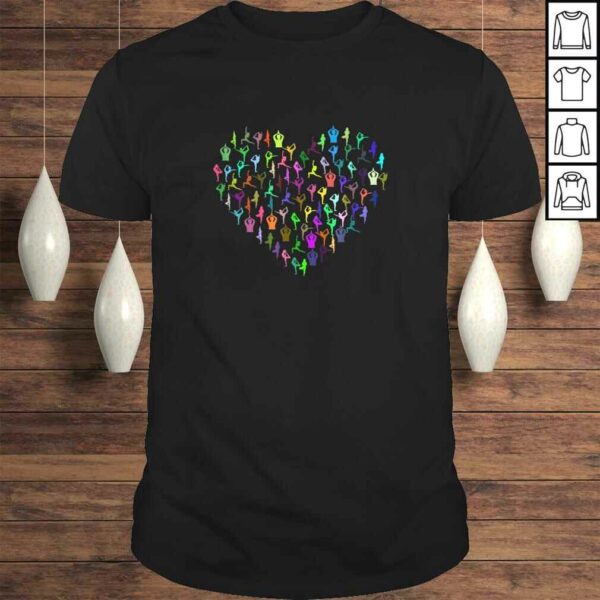 Heart made up of YOGA Positions! A great yoga TShirt