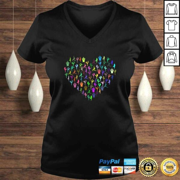 Heart made up of YOGA Positions! A great yoga TShirt