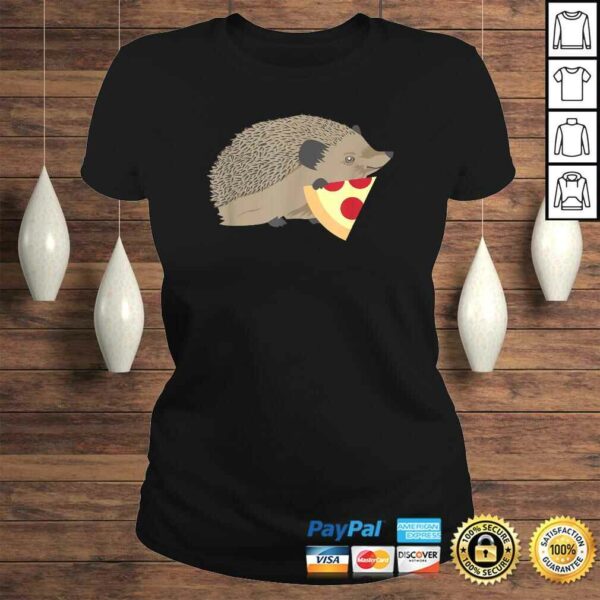 Hedgehog Holding Pizza Funny Cute Animal Foodie TShirt