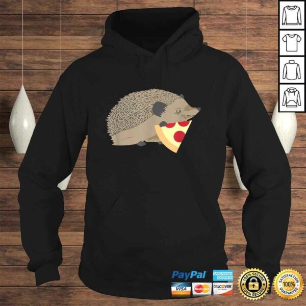 Hedgehog Holding Pizza Funny Cute Animal Foodie TShirt